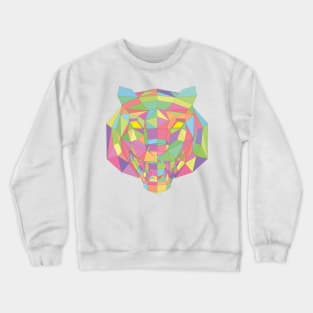 Multicolored Low Poly Tiger Head, mosaic tiger (art2) Crewneck Sweatshirt